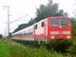 111 156 fuhr mit dem RE 8 Verstrkerzug LR zurck nach Mnchengladbach